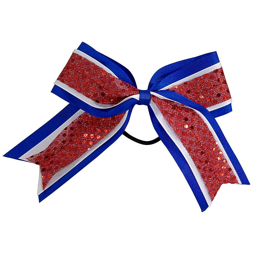 Nœud Cheerleading Renne De Noël - Paillettes, Thème Rudolph - 7x8 Pouces