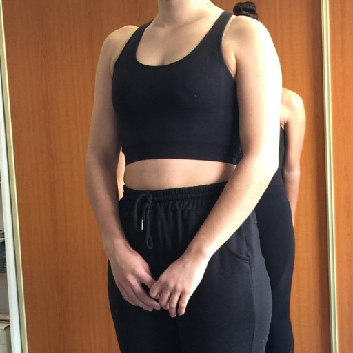 Brassière noire vue de face (logo Twirler dos)