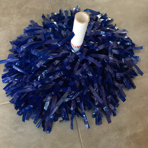 Mini pompom - bleu roi